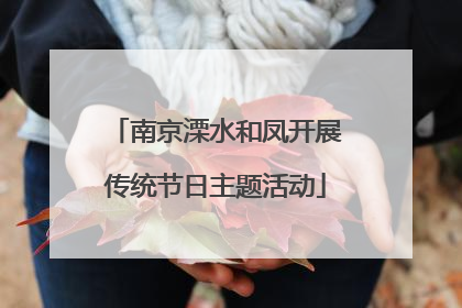 南京溧水和凤开展传统节日主题活动